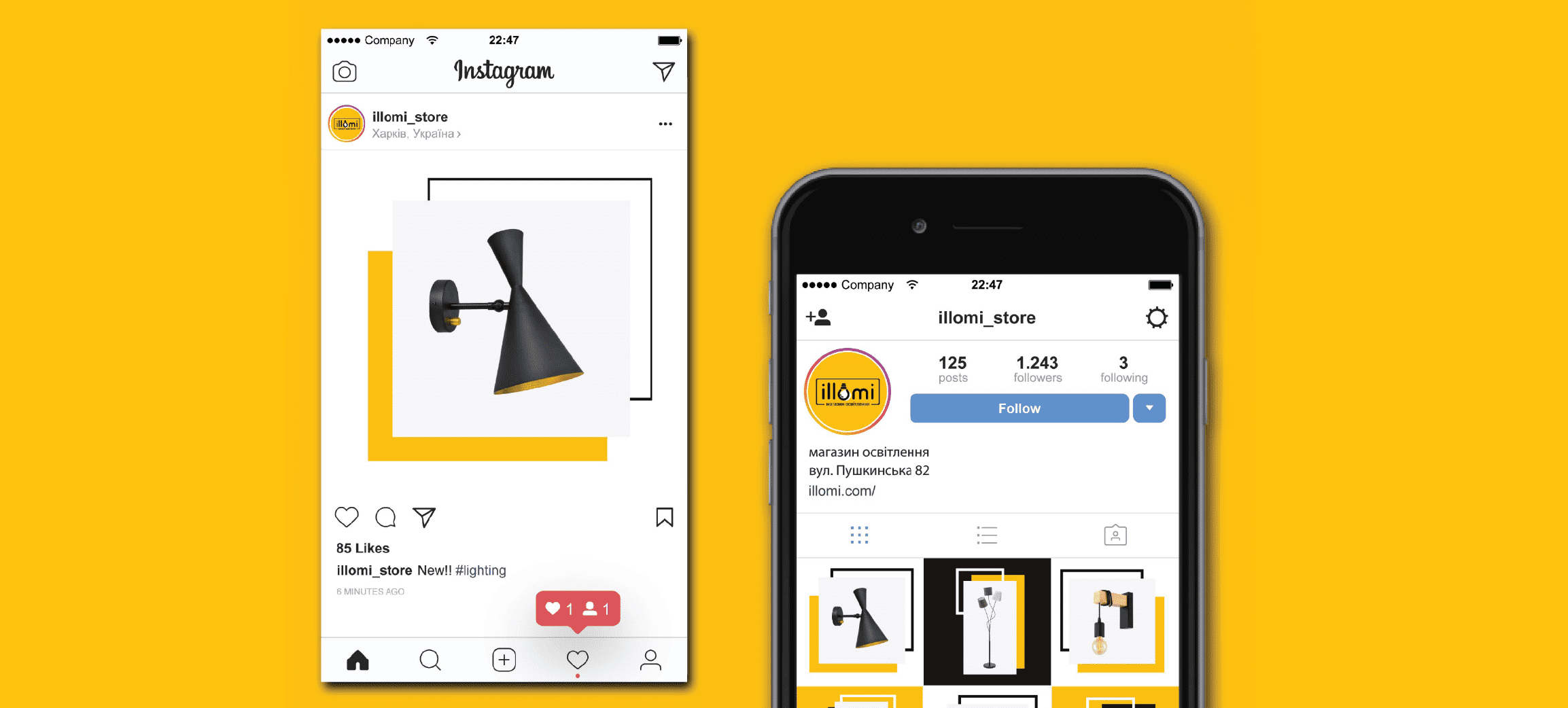 Palette de couleurs et typographie de la marque Illomi