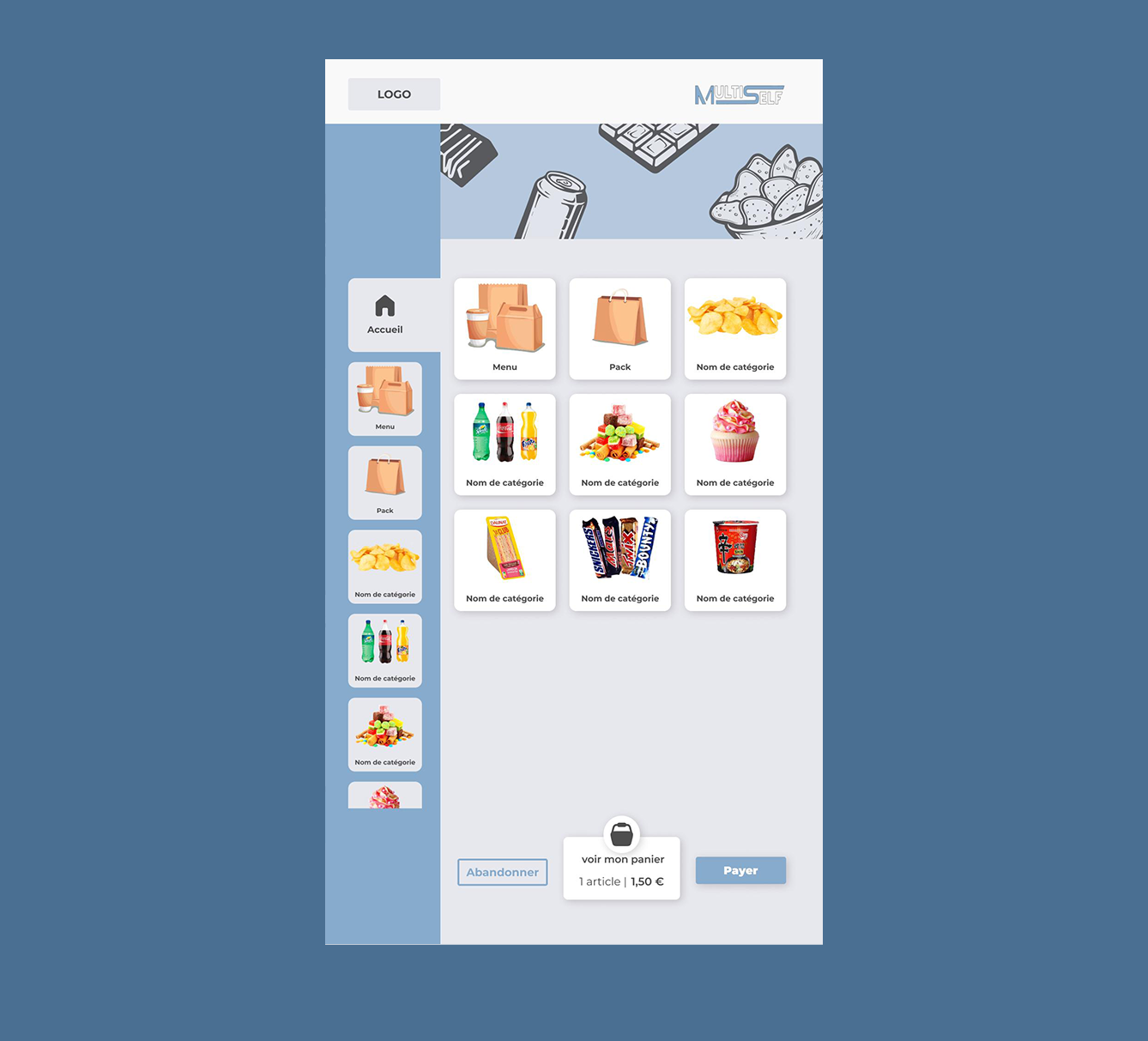 Nouvelle interface de navigation combinant catégories et produits sur un seul écran